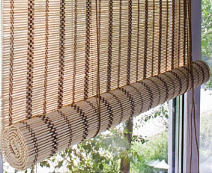 bamboo blinds for the windows