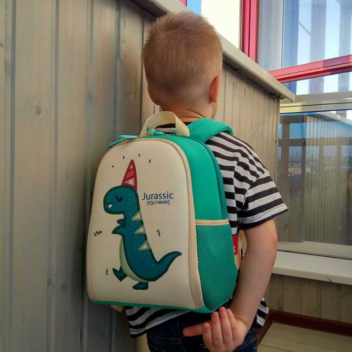Dinosaurs backpacks and slippers