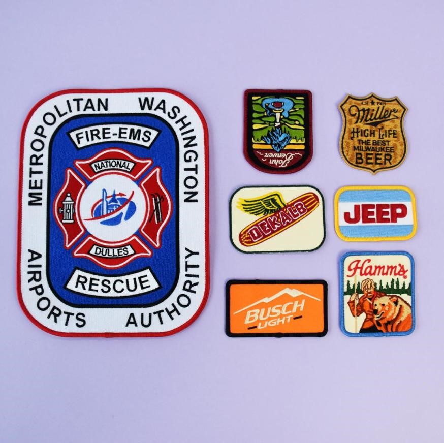 Why do you need to use custom embroidered patches for events? 