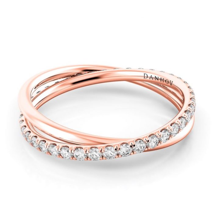 rose gold wedding band for women