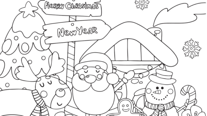 Simple Christmas Coloring Pages | Kids Coloring Pages