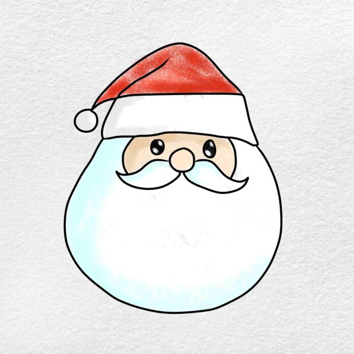 Easy Santa Claus Very Easy Drawing For Kids | Tutorial