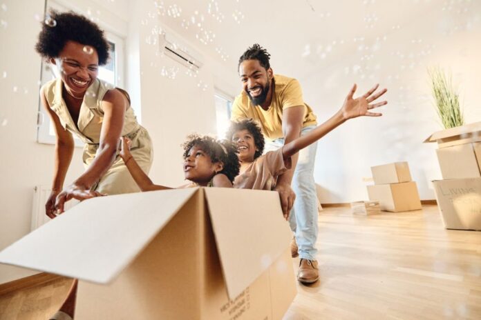 Playful African American parents