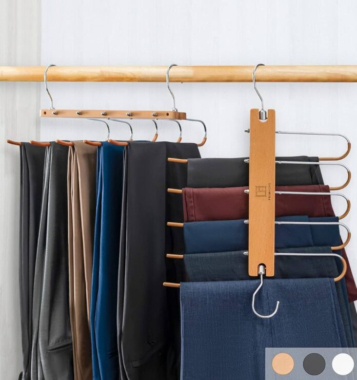 wooden pant hangers