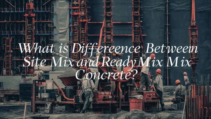 What is the difference between site mix and ready mix concrete